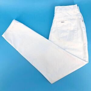 90s Chic white high waisted jeans 1990s vintage